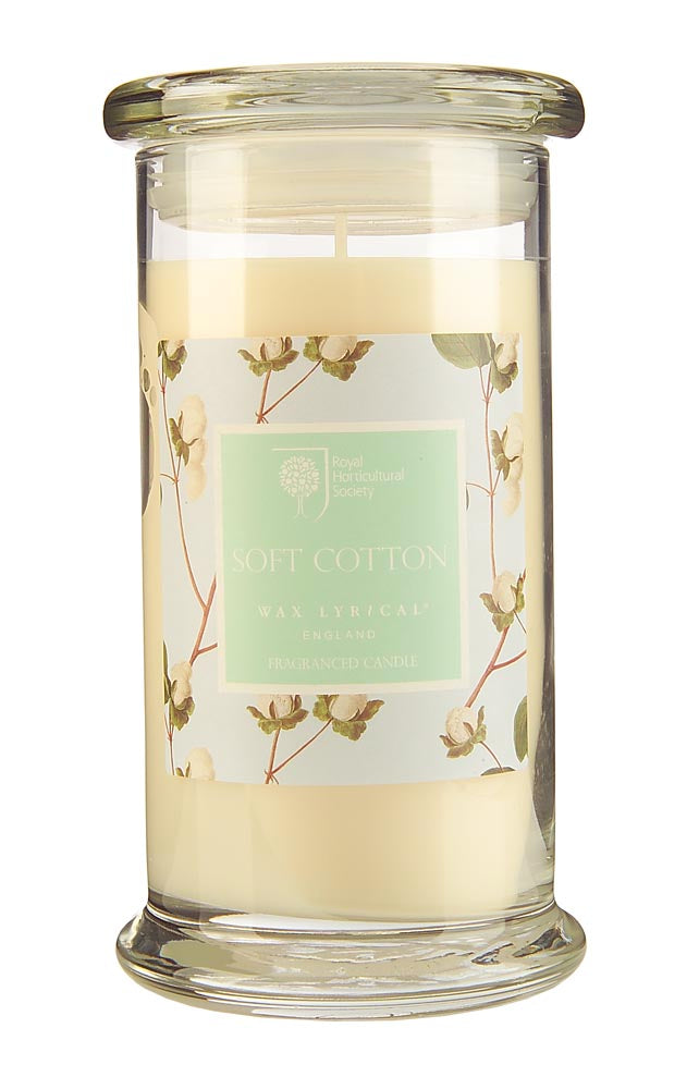 Wax Lyrical Fragranced Candle Jar W/F SOFT COTTON
