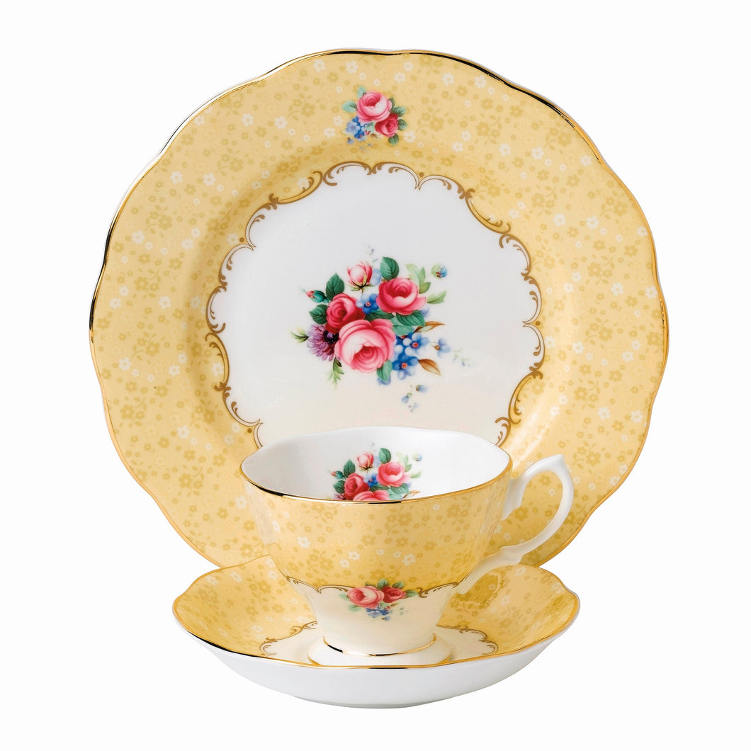 Royal Albert Bouquet 1990 Teacup & Saucer, Plate 20cm