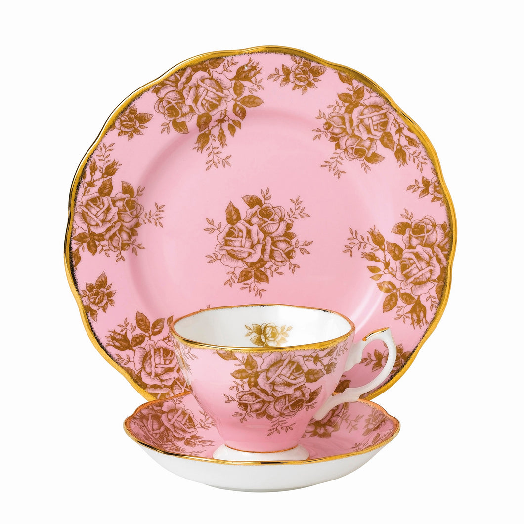 Royal Albert Golden Rose 1960 Teacup & Saucer, Plate 20cm