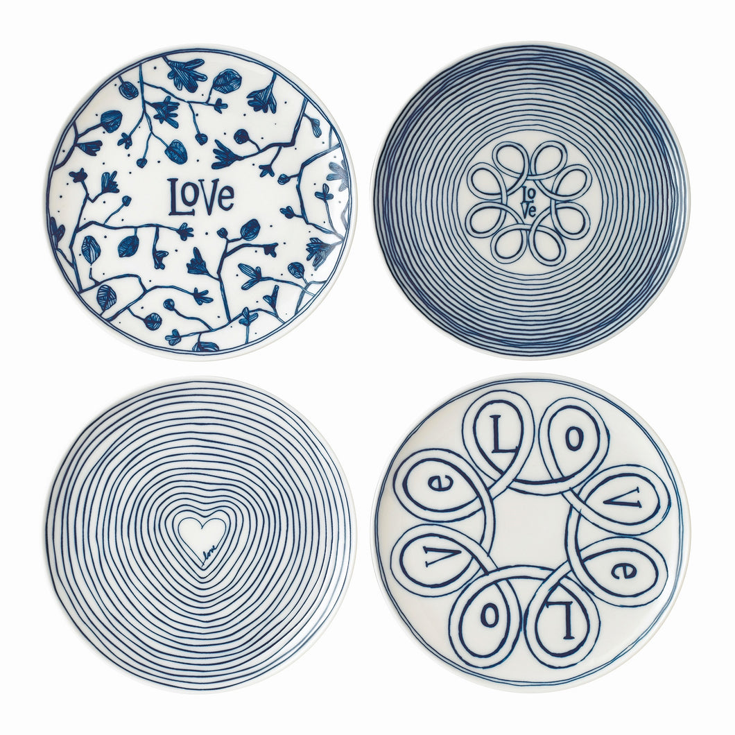 Royal Doulton Love Plate 21cm Set of 4
