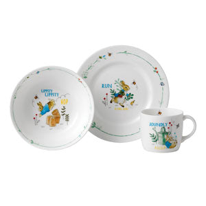 Wedgwood Peter Rabbit Plate Bowl & Mug 3 Piece Set Blue