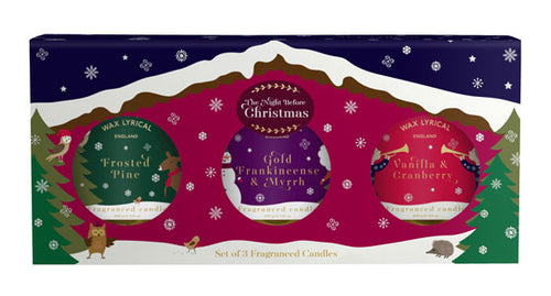 Wax Lyrical Night Before Christmas Wax Filled Tin Gift Set of 3 - LAST FEW AVAILABLE!
