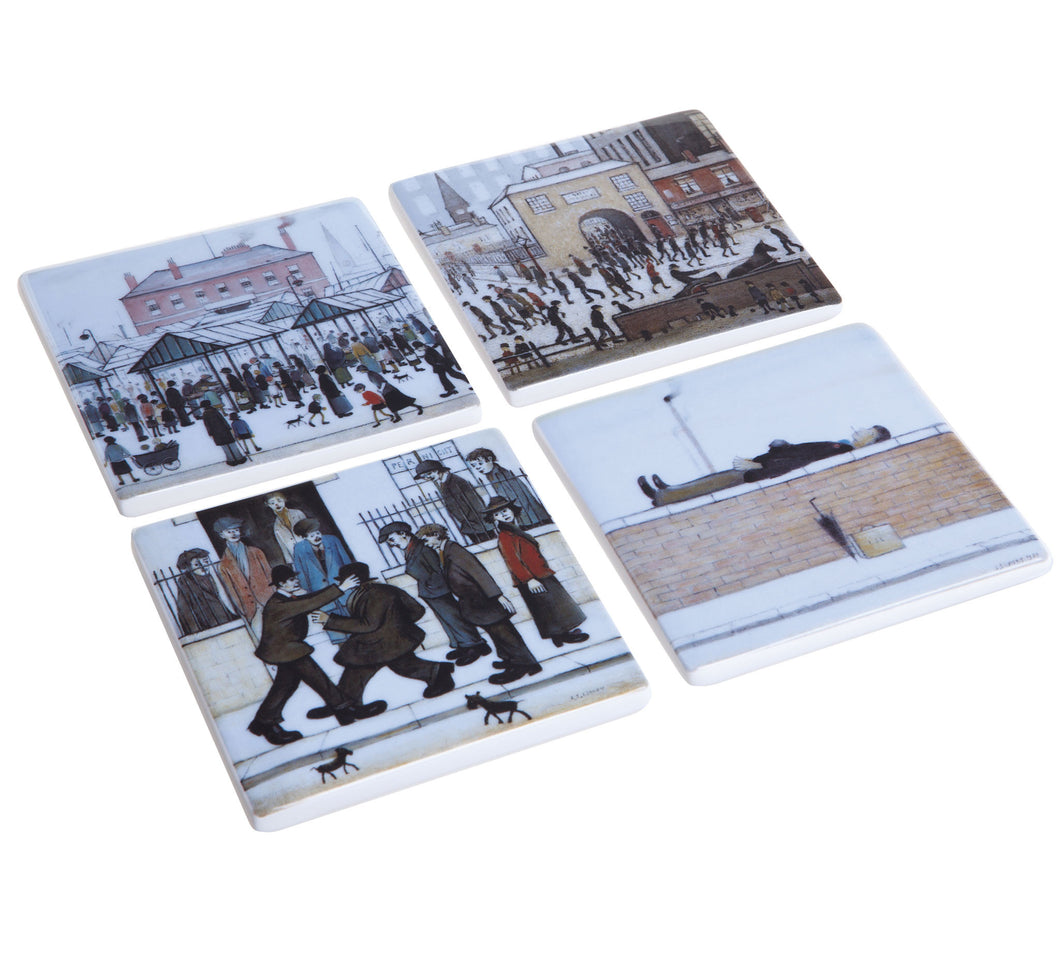 John Beswick Vases Lowry - Set of 4 Coasters 9.5cm