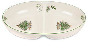 Spode Christmas Tree Divided Dish (29cm x 21.5cm) - LAST FEW AVAILABLE!