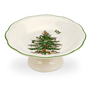 Spode Christmas Tree Sculptured Footed Candy Dish (18cm) - LAST FEW AVAILABLE!