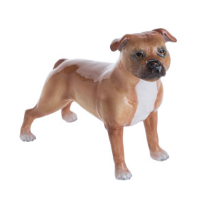 John Beswick Dogs Staffordshire Bull Terrier Red