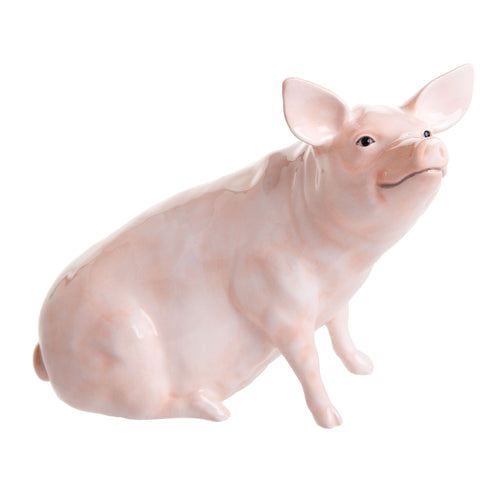 John Beswick Farmyard Pig Sitting (12.5cm) - LAST FEW AVAILABLE!