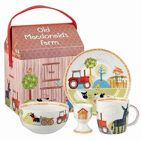 Old MacDonald's Farm 4 Piece Breakfast Set