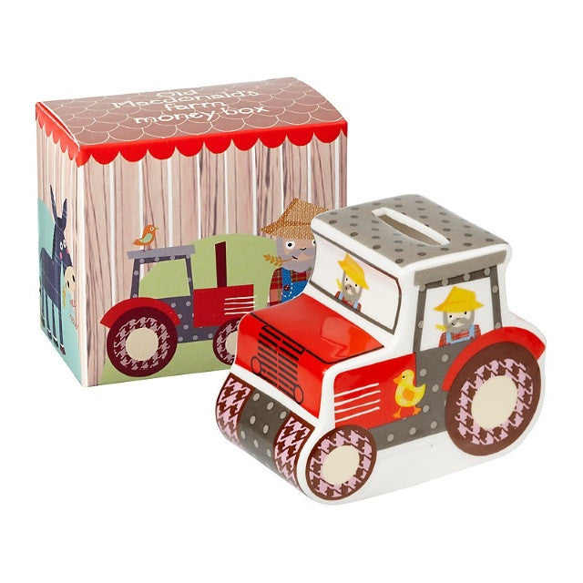 Old MacDonald's Farm Tractor Money Box (H7.5cm x D9.5cm x W5.5cm)