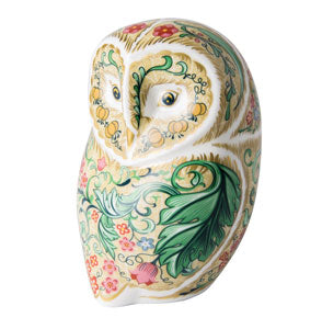 Royal Crown Derby Paperweights Parchment Owl