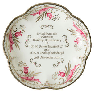 Royal Crown Derby 70th Wedding Anniversary Five Petal Tray Ltd Edn 500 - LAST FEW AVAILABLE!