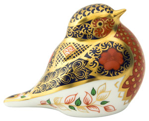 Royal Crown Derby Paperweights Old Imari Christmas Robin