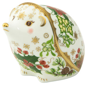 Royal Crown Derby Paperweights Christmas Hedgehog