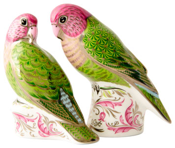 Royal Crown Derby 70th Wedding Anniversary Majestic Love Birds Pair Ltd Edn 500 - LAST FEW AVAILABLE!