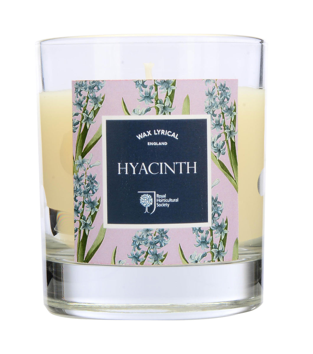 Wax Lyrical RHS Fragrant Garden Fragranced Candle Hyacinth (8.2 x 8.2 x 9.6cm) - LAST FEW AVAILABLE!