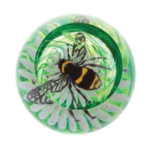 Caithness Glass Bee on a Flower