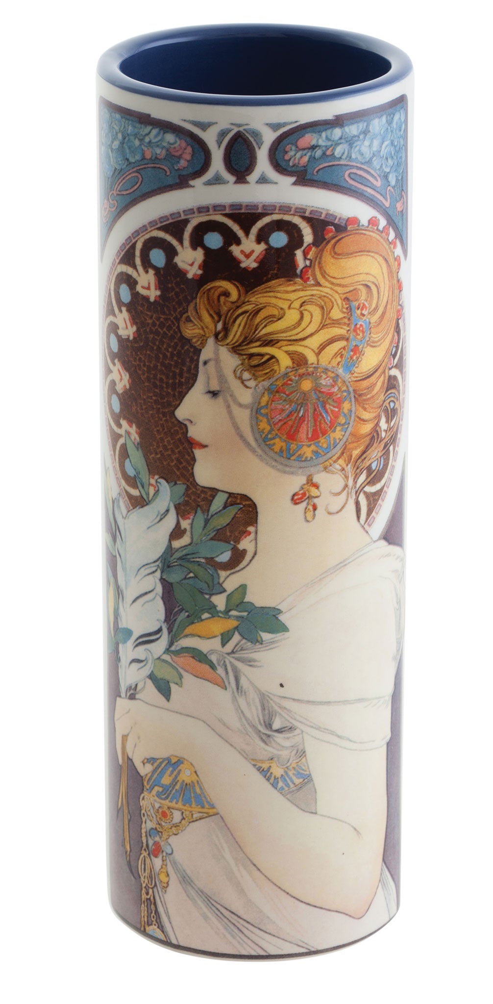 John Beswick Vases Mucha Small Vase - Cowslip / Feather
