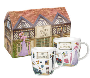 Churchill At Your Leisure Lordship & Ladyship Set of 2 Mugs