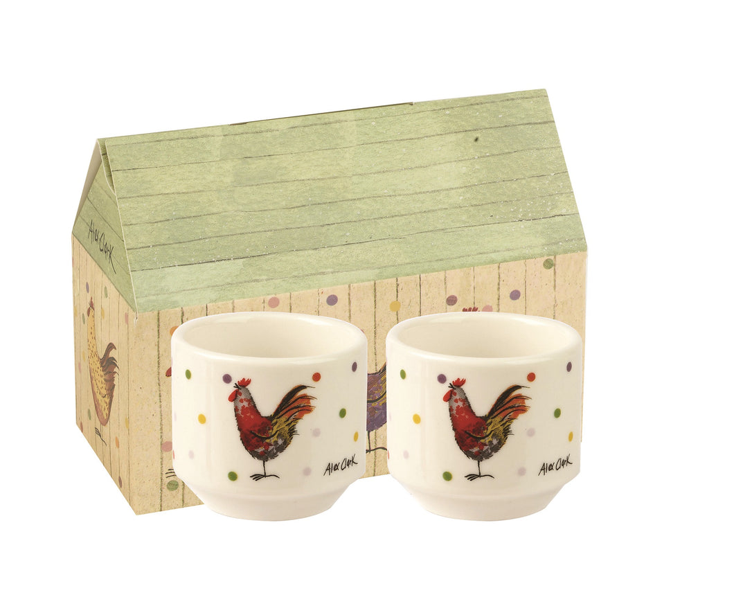 Churchill Rooster Stacking Egg Cups Set of 2
