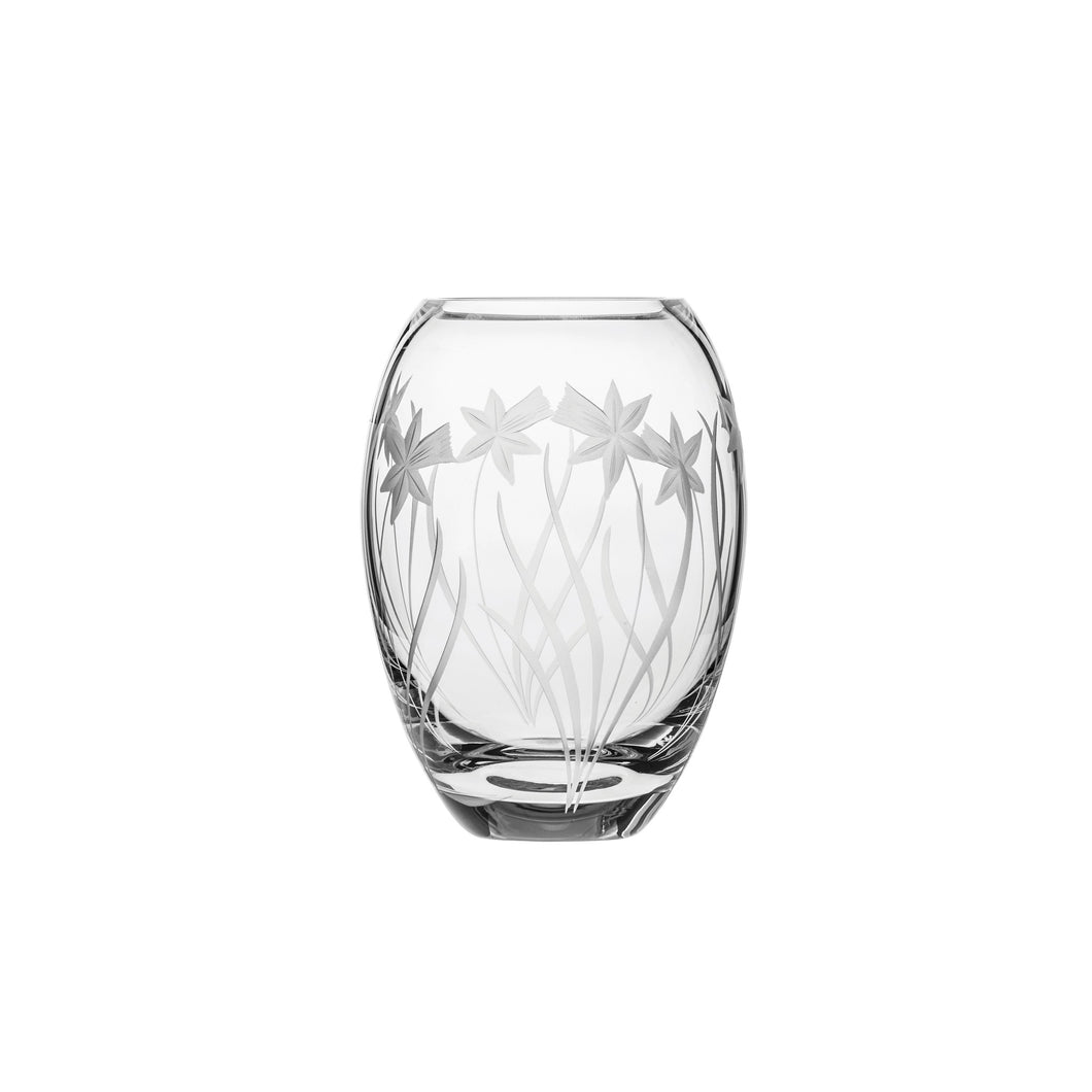 Royal Scot Crystal Small Barrel Vase