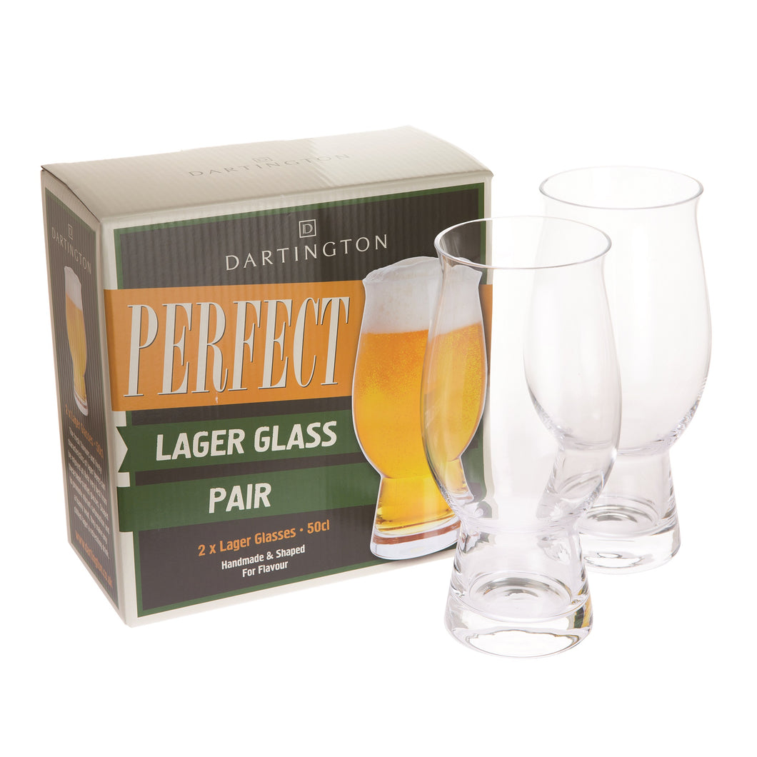 Dartington Perfect Lager Glass Pair