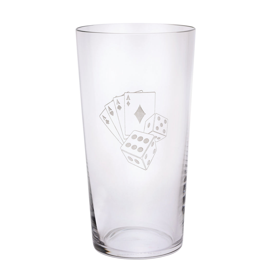 Dartington Sports & Occasions Games of Chance Pint Glass
