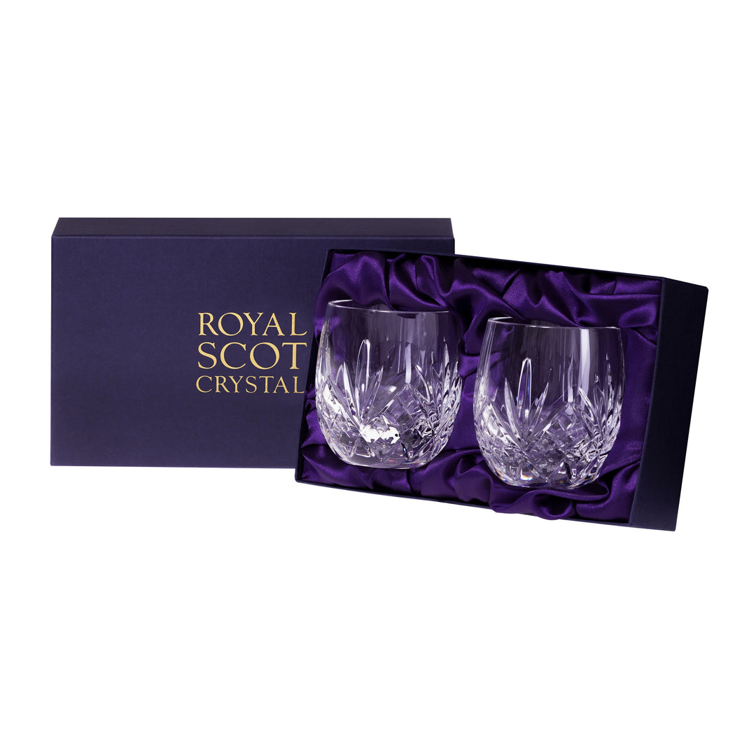 Royal Scot Crystal Barrel Tumblers set of 2
