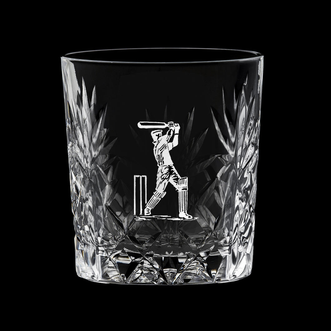 Royal Scot Crystal Kintyre Whisky Tumbler Cricket