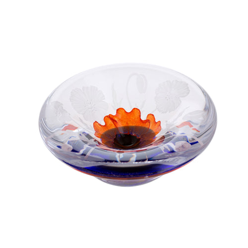 Caithness Glass Remembrance The Poppy Fields Dish Ltd Edn 150