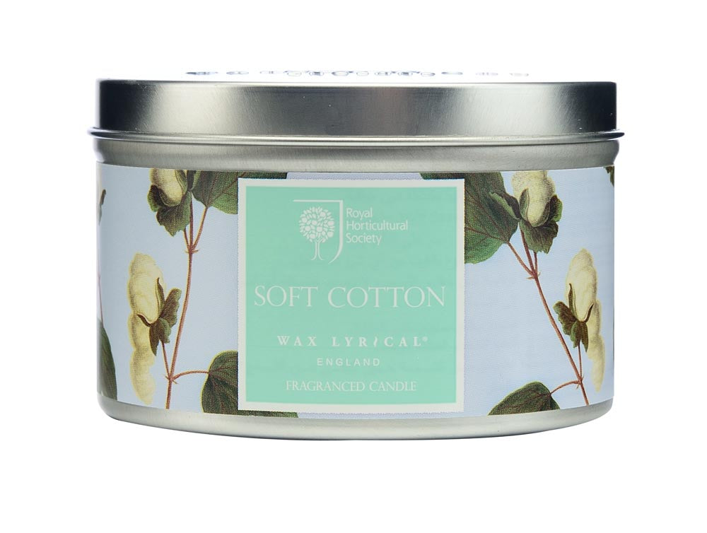 Wax Lyrical Fragranced Candle Tin W/F SOFT COTTON