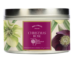 Wax Lyrical Fragranced Candle Tin Christmas Rose - LAST FEW AVAILABLE!