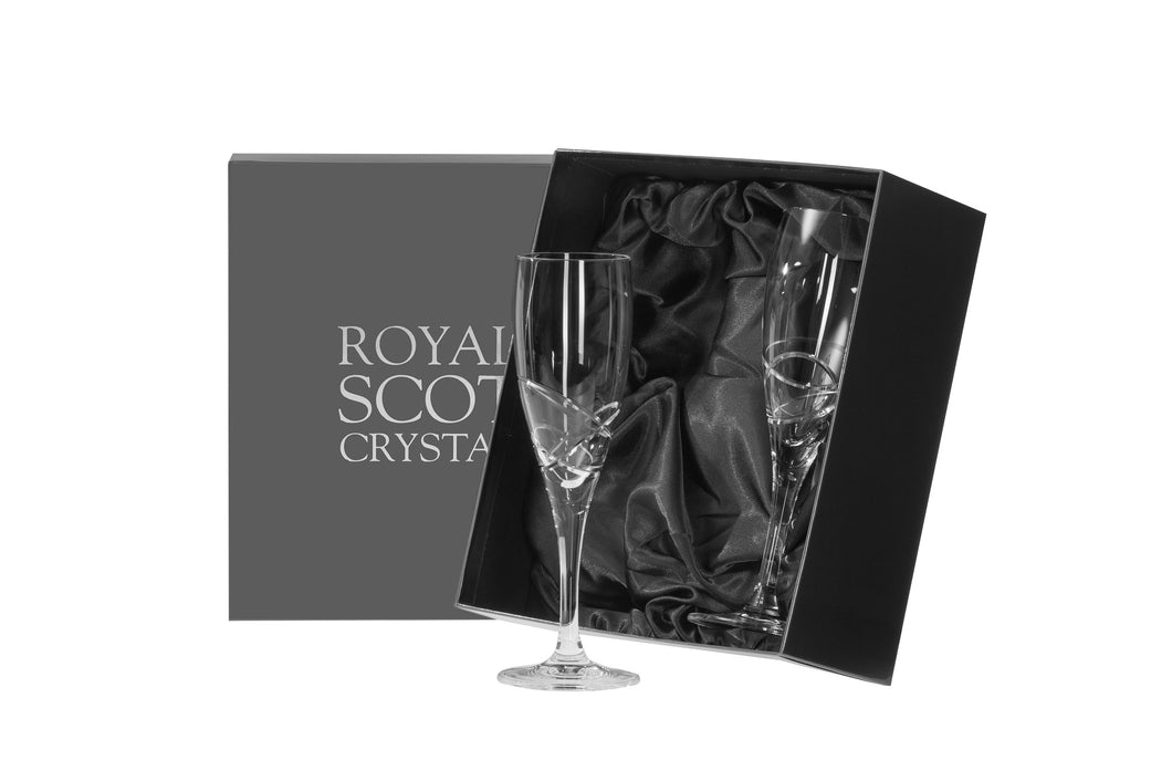 Royal Scot Crystal Champagne Flute Set of 2