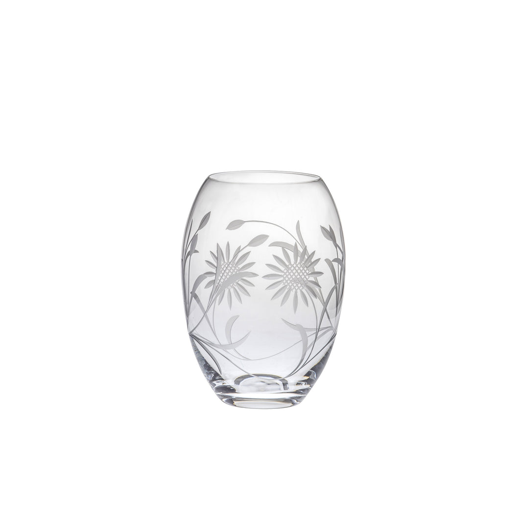 Royal Scot Crystal Small Barrel Vase