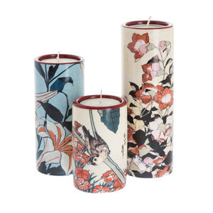 Dartington Hokusai - Set of Three Tealight Holders