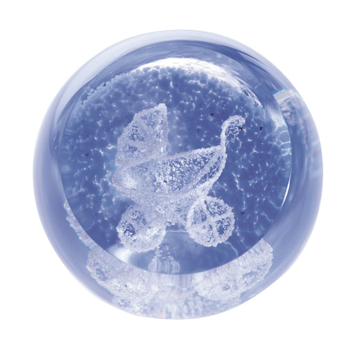 Caithness Glass Special Moments Pram Blue