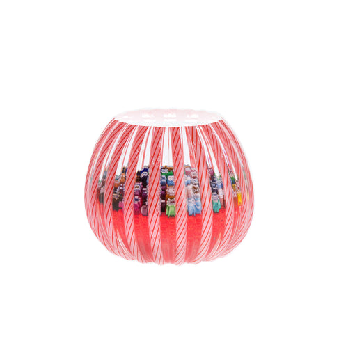 Caithness Glass Millefiori Flower Basket Red