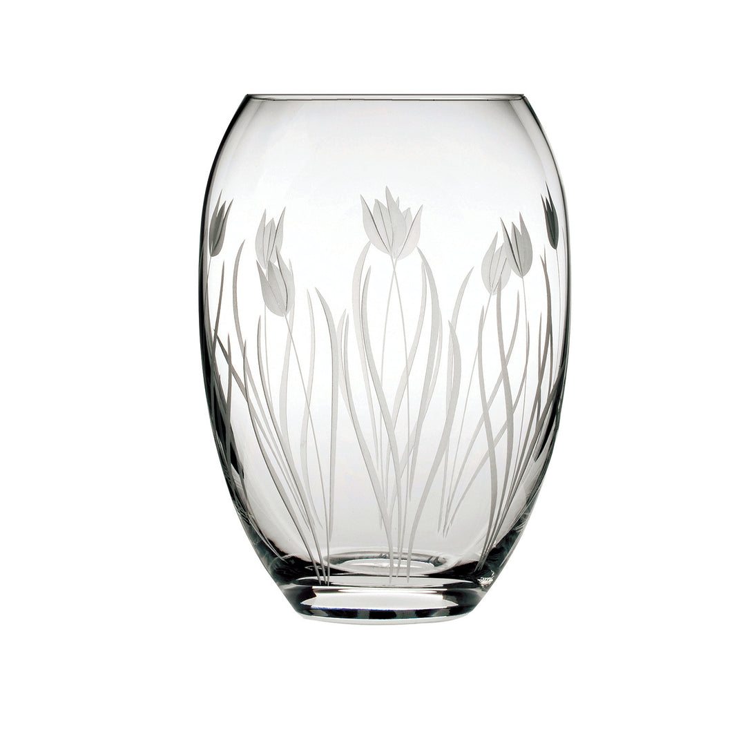 Royal Scot Crystal Medium Barrel Vase
