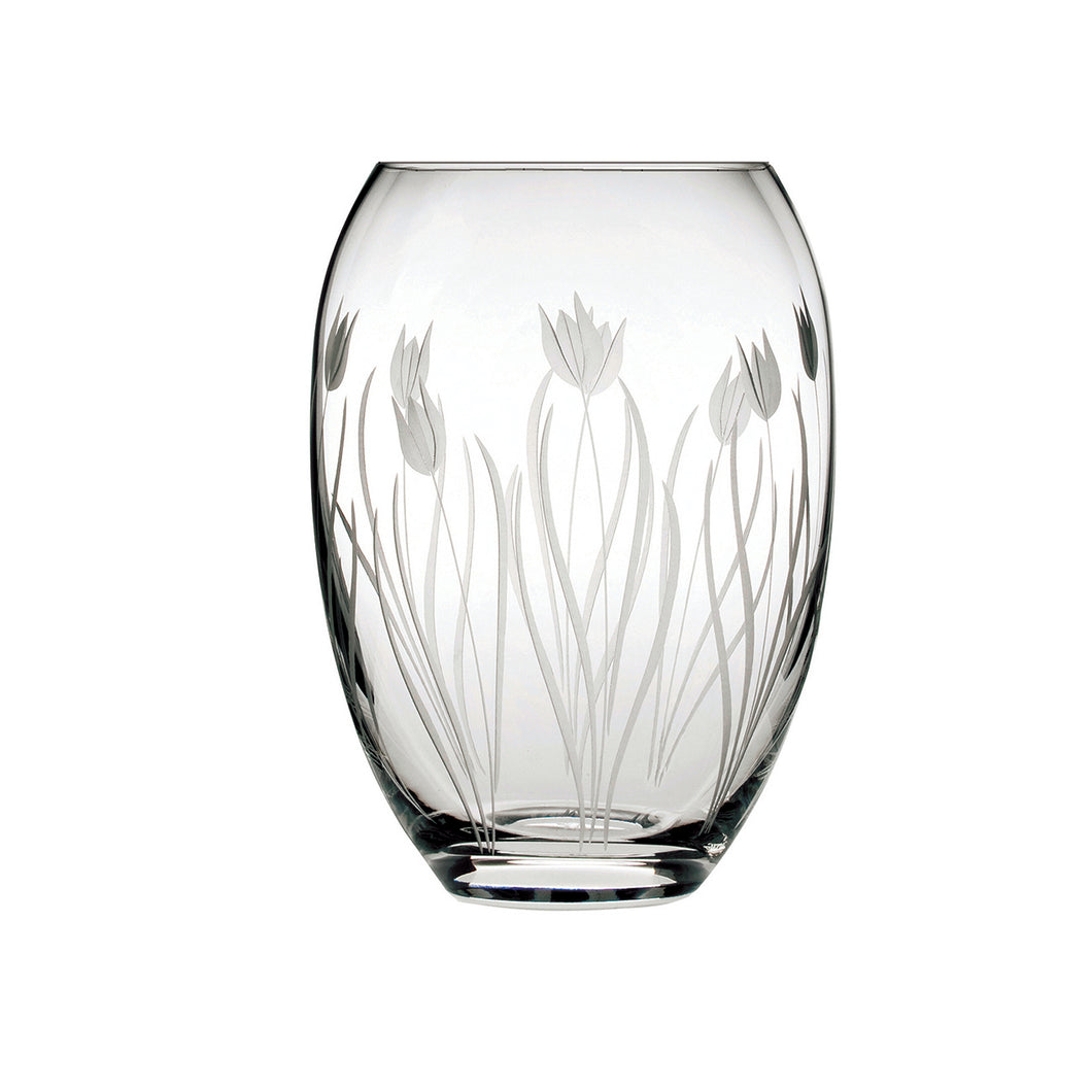 Royal Scot Crystal Small Barrel Vase