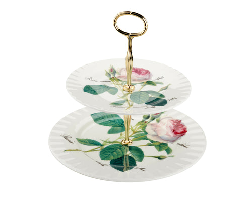 Roy Kirkham Redoute Rose 2 Tier Cake Stand