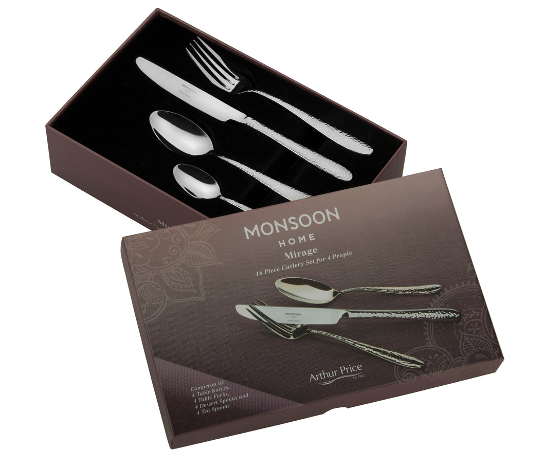 Arthur Price Monsoon Mirage 16 Piece Cutlery Set